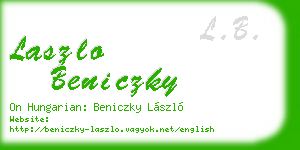 laszlo beniczky business card